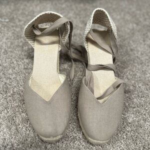 Soludos Greige Espadrille Flats